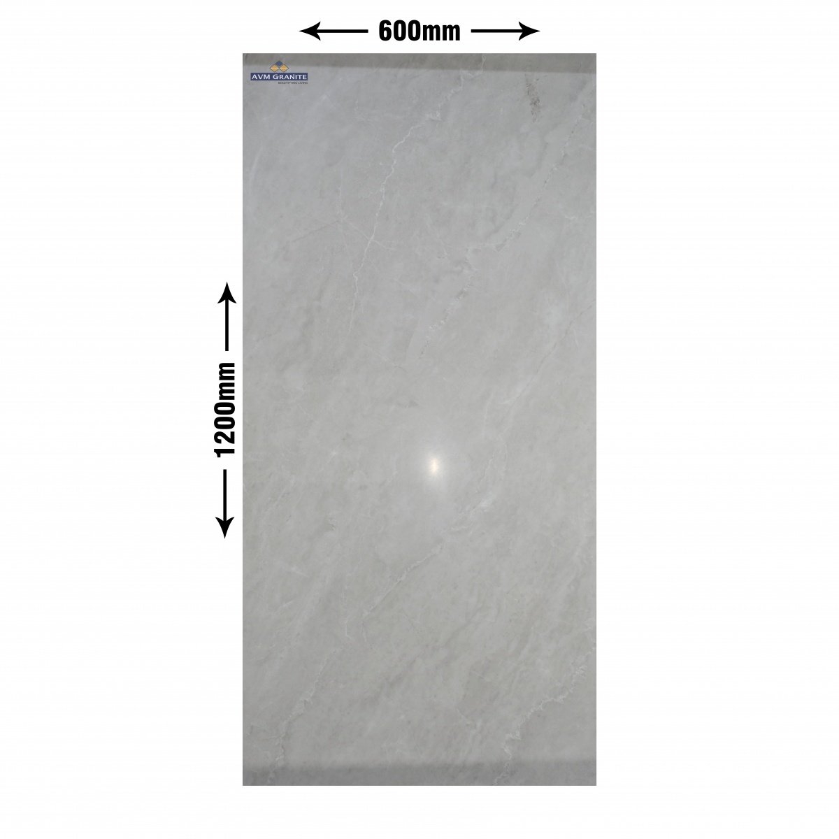 Hoedix White Satin+ Satin Matt Endless (600 x 1200, Motto) - 1