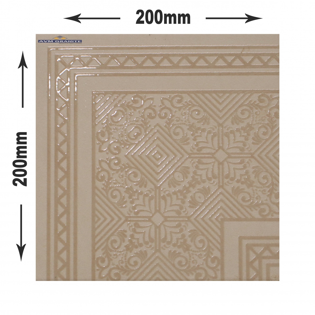 Levels Beige Decor 2001 A Digimatt + Punch 8.5mm (200 x 200, Motto) - 4