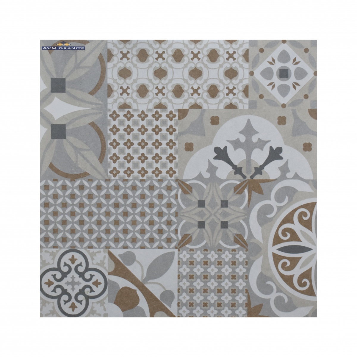Astra Brown Glitter Rustic Carving Decor (600 x 600, Duracon) - 5