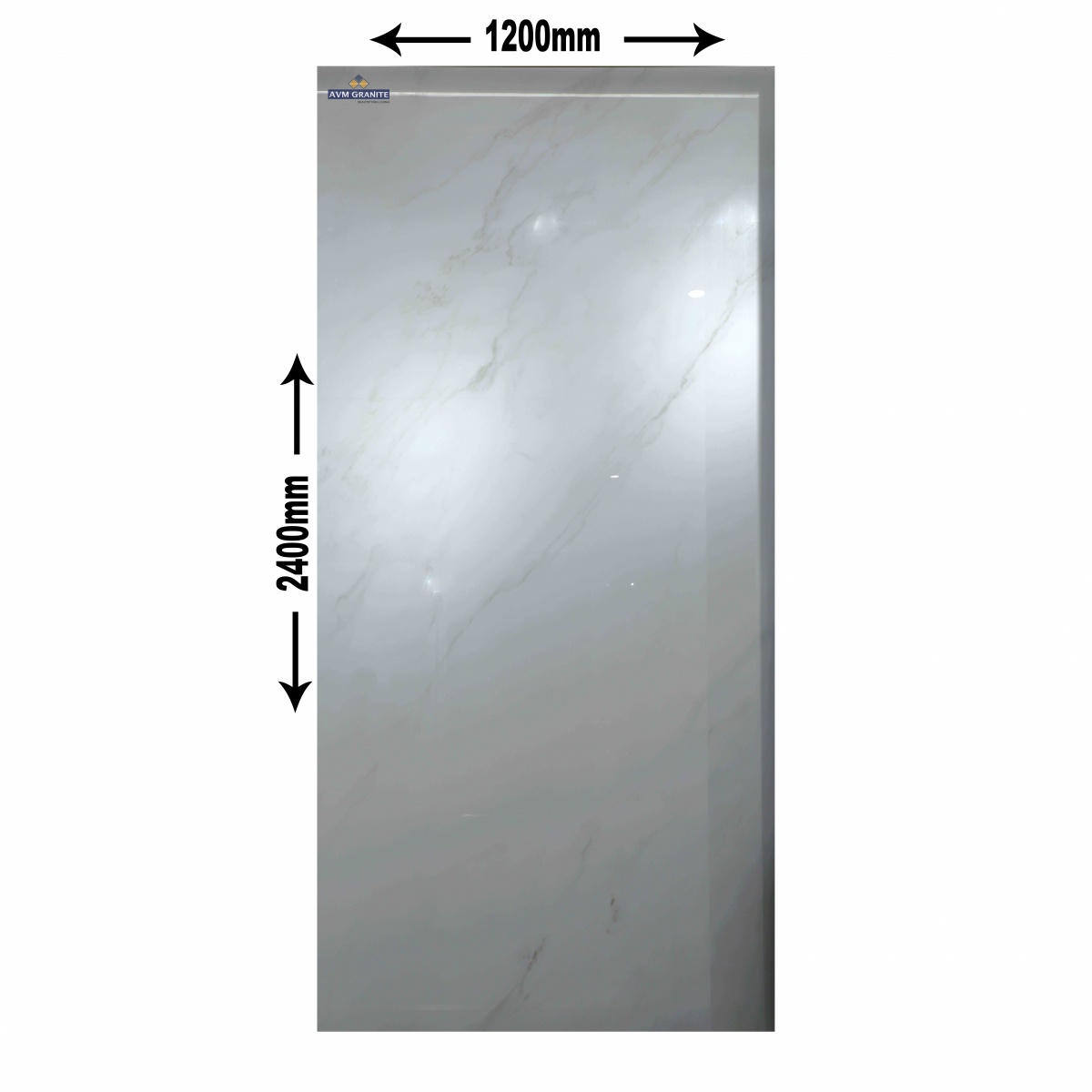 Calcatta Micheal Superwhite Super White Glossy Surface (1200 x 2400, Itaca) - 1