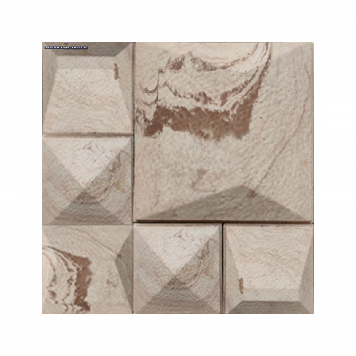 Multistar Reverse Mocha ( 7.90 'X'7.90'' 3.90''X 3.90'',Flexstone) - 5