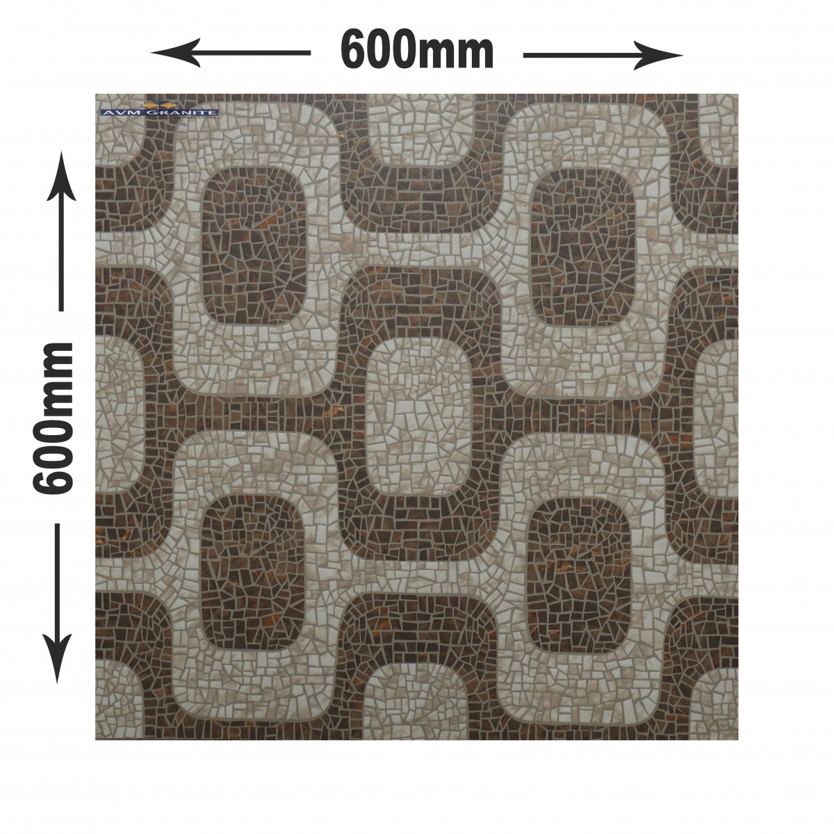 Ricardo Brown Glossy Matt with Glossy effect (600 x 600, Exotica) - 4