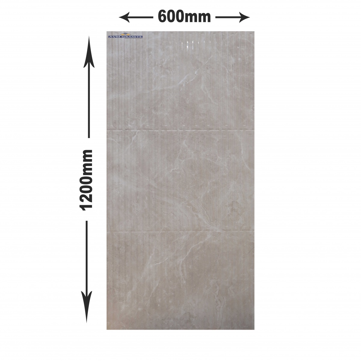 Lublin Beige Glossy Punch Decor (600 x 1200, Itaca) - 5