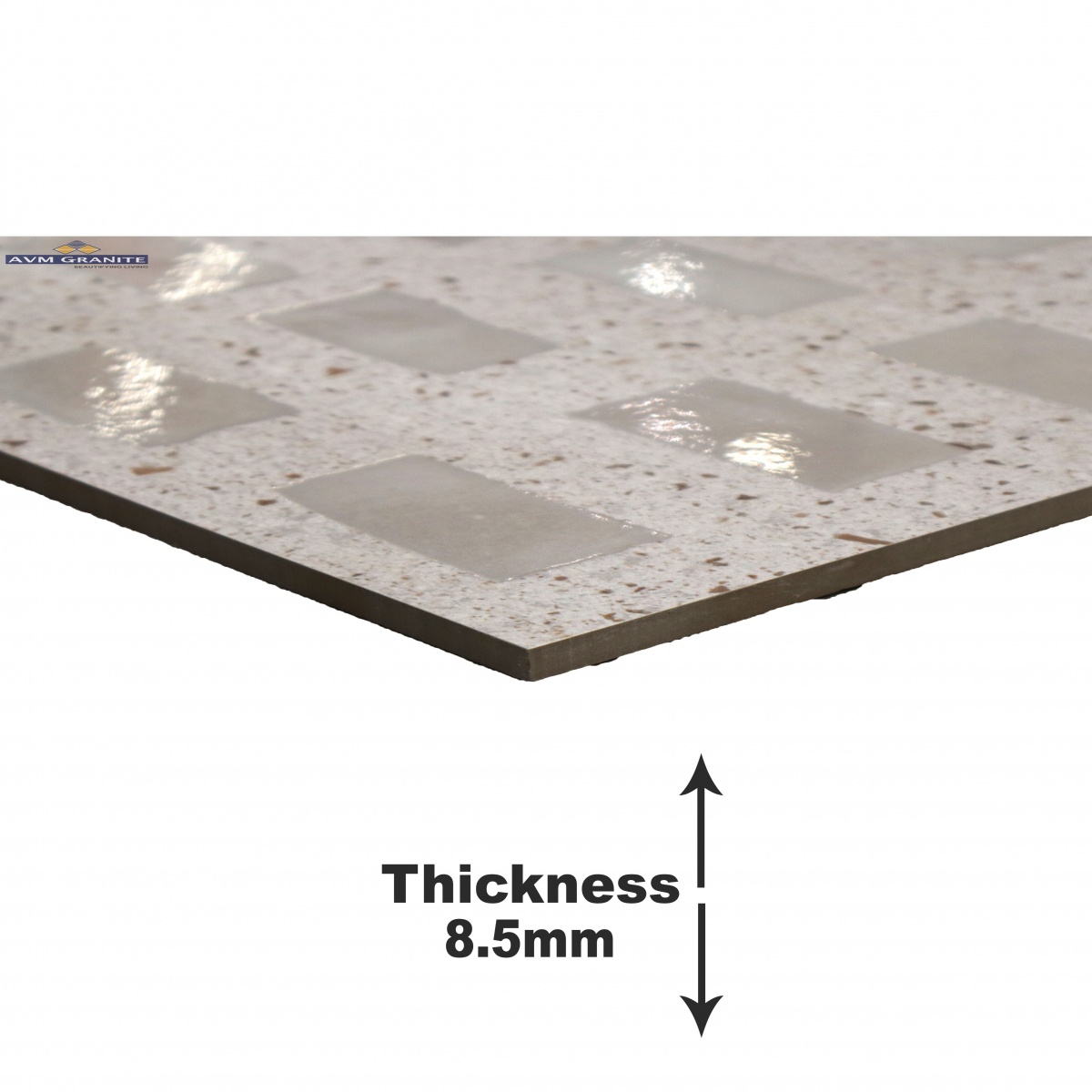 Concrete Silver G-364 Glossy Matt with Glossy effect (600 x 600, Exotica) - 3