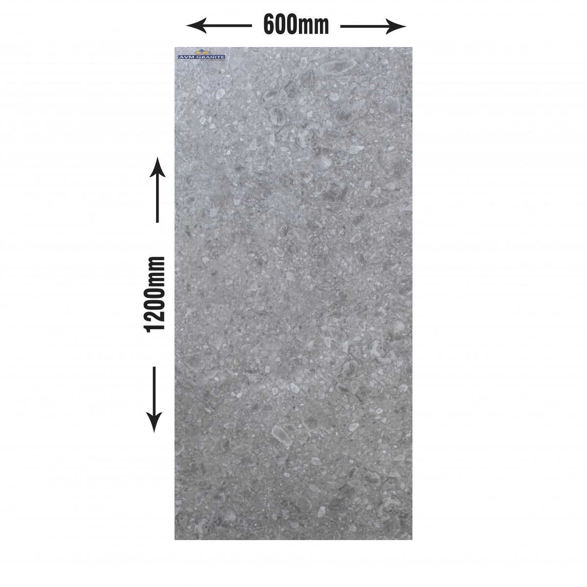 Venetian Terrazzo GreyTrim Matt (600 x 1200, Qutone) - 4