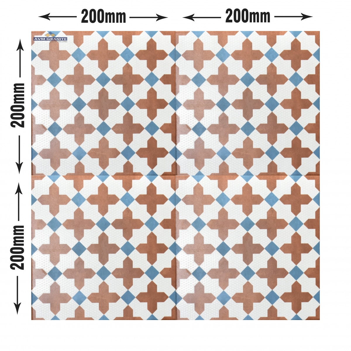 Retro Tik Brown (200 x 200, Subway) - 4