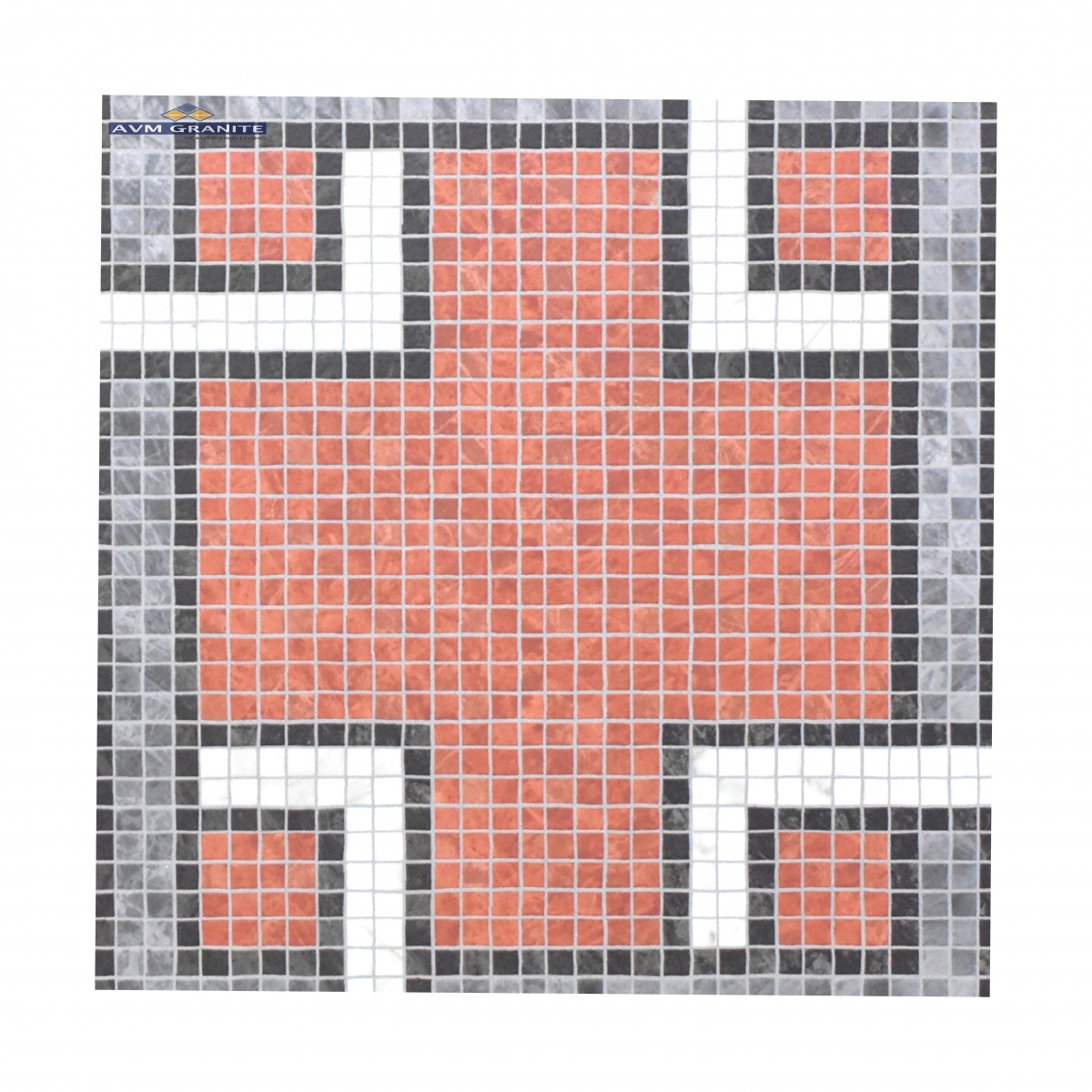 Mozilla Mosaic Red Decor 03 Matt Granula Carving (600 x 1200, Itaca) - 2
