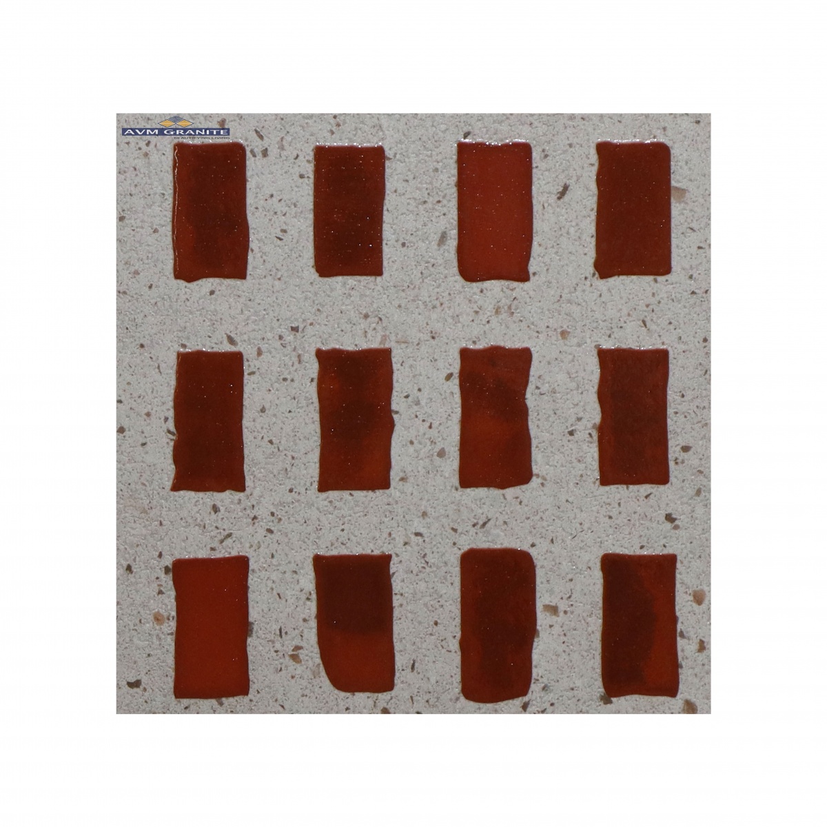 Concrete Red G-634 Glossy Matt with Glossy effect (600 x 600, Exotica) - 2