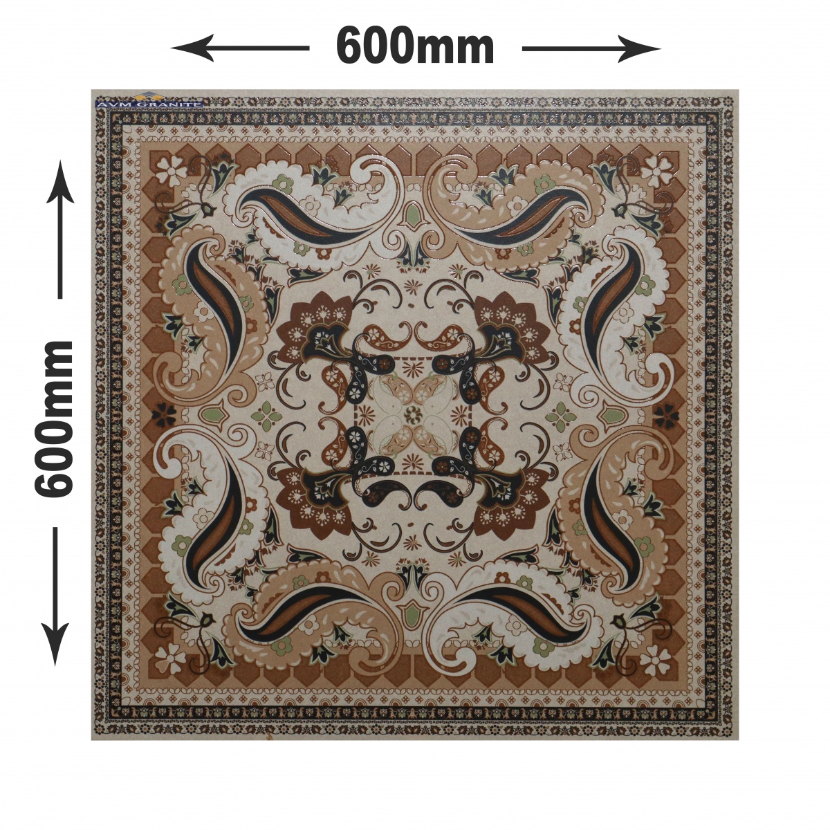 Persian Carpet Gliter Matt punch with carving (600 x 600, Exotica) - 4
