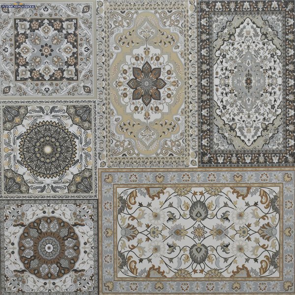 Persian Carpet Rustic Carving Decor (600 x 600, Duracon)