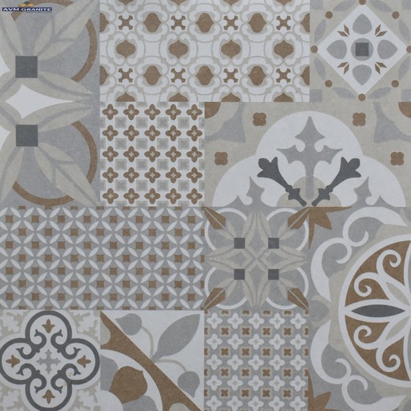Astra Brown Glitter Rustic Carving Decor (600 x 600, Duracon)