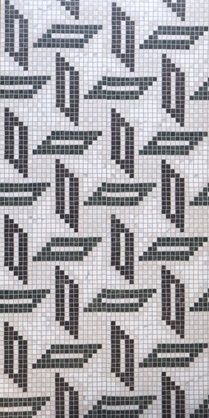 Mozilla Mosaic Green Decor 04 Matt Carving (600 x 1200, Itaca)