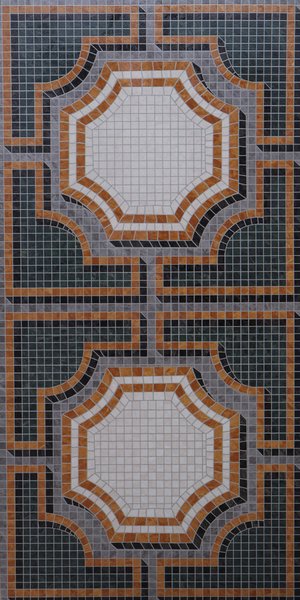 Mozilla Mosaic Green Decor 05 Matt Carving (600 x 1200, Itaca)