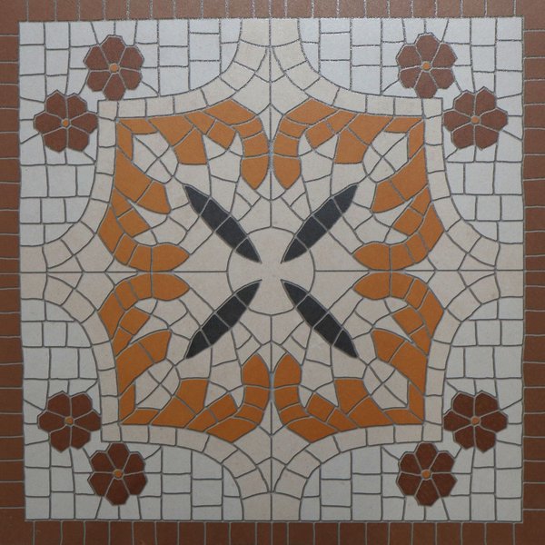 Matrix Orange Gliter Matt punch with carving (600 x 600, Exotica)