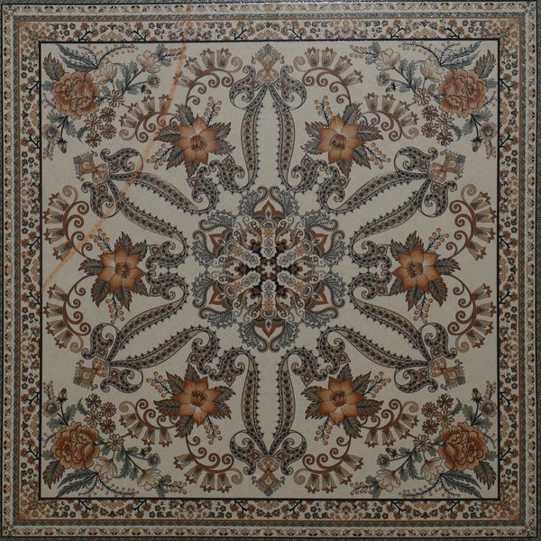 Persian Motif Gliter Matt punch with carving (600 x 600, Exotica)