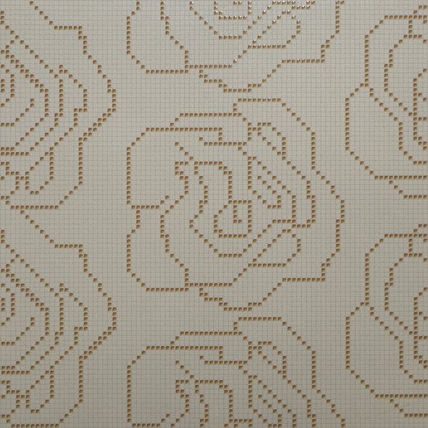 Fiore Rosa Ivory G-634 Glossy Matt with Glossy effect (600 x 600, Exotica)