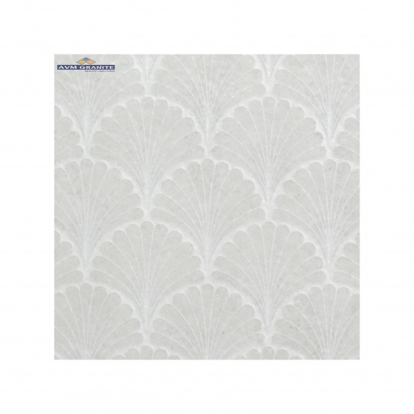 Scallop Silver Glitter Rustic Carving Decor (600 x 600, Icon )