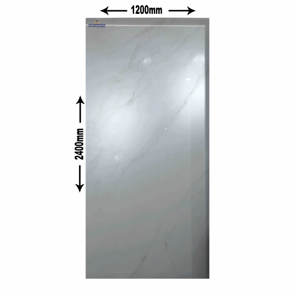 Calcatta Micheal Superwhite Super White Glossy Surface (1200 x 2400, Itaca)